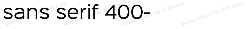 sans serif 400字体转换